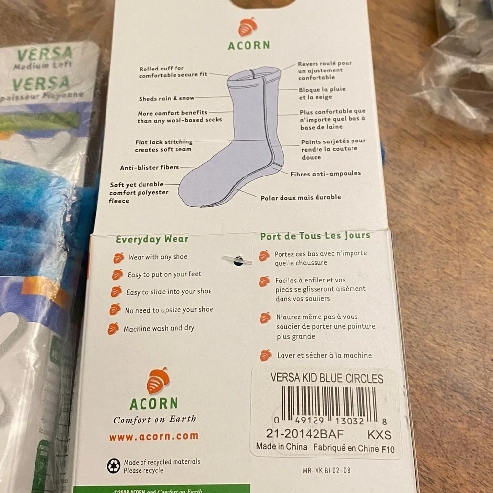 ACORN Kids Fleece Socks Size XSMALL